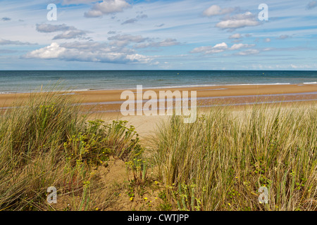 Omaha Beach, une des plages du Débarquement de Normandie, France Banque D'Images