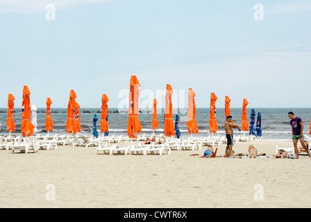 Mamaia, une station balnéaire la plus populaire sur la côte de la mer Noire Roumaine Banque D'Images