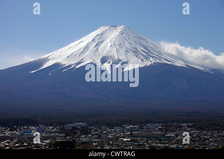 Le Mt Fuji vue depuis Fujiyoshida city Japon Yamanashi Banque D'Images