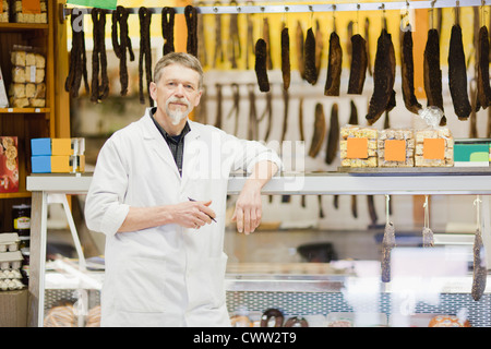 Le comptoir des viandes de boucherie Banque D'Images