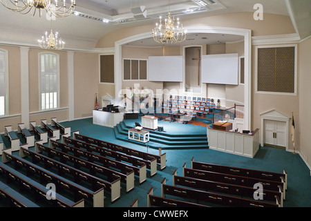 Sanctuaire de la première église baptiste de Winter Haven dans le centre de la Floride Banque D'Images