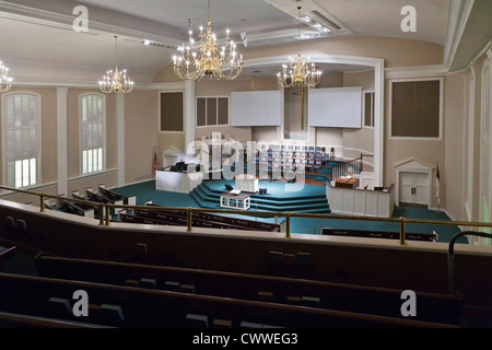 Sanctuaire de la première église baptiste de Winter Haven dans le centre de la Floride Banque D'Images