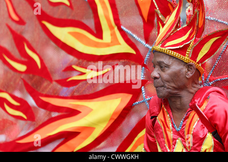 Le carnaval de Notting Hill à Londres, Phoenix Bande Costume Carnaval Banque D'Images