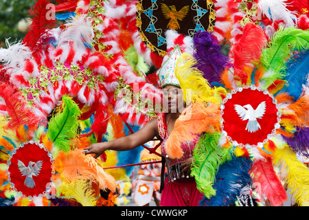 Le carnaval de Notting Hill à Londres, Phoenix Bande Costume Carnaval Banque D'Images