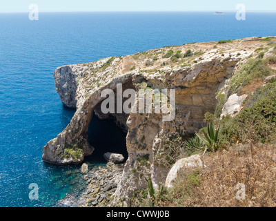 La grotte Bleue près du village de Zurrieq, île de Malte, mer Méditerranée Banque D'Images