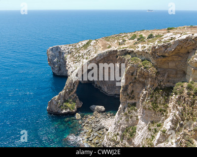 La grotte Bleue près du village de Zurrieq, île de Malte, mer Méditerranée Banque D'Images