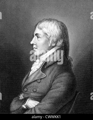 Edward Jenner (1749-1823) sur gravure de 1859. Le père de l'immunologie. Pionnier du vaccin antivariolique. Banque D'Images