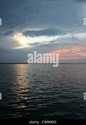 Coucher de soleil ciel nuages paysage portrait photo Banque D'Images