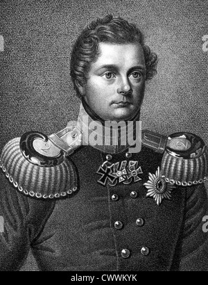 Frédéric-guillaume IV de Prusse (1795-1861) sur gravure de 1859. Roi de Prusse au cours de 1840-1861. Banque D'Images