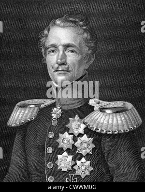 Friedrich Graf von Wrangel (1784-1877) sur gravure de 1859. Général Feld marschall de l'armée prussienne. Banque D'Images