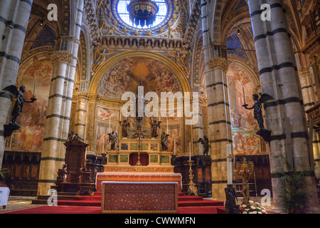 Intérieur intérieur de la Cathédrale de Duomo sur Miracoli Place des Miracles à Pise, Italie Banque D'Images