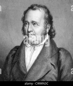 Jean Paul (1763-1825) gravure sur de 1859. L'écrivain romantique allemand. Banque D'Images