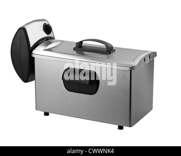 Friteuse isolé sur fond blanc ( clipping path) Banque D'Images