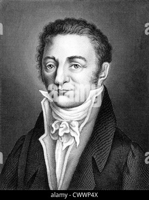 Louis Joseph Gay-Lussac (1778-1850) sur gravure de 1859. Chimiste et physicien français. Banque D'Images