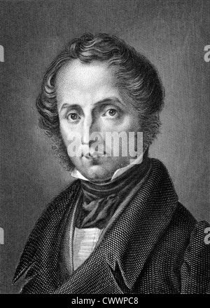 Justus von Liebig (1803-1873) sur gravure de 1859. Chimiste allemand. Banque D'Images