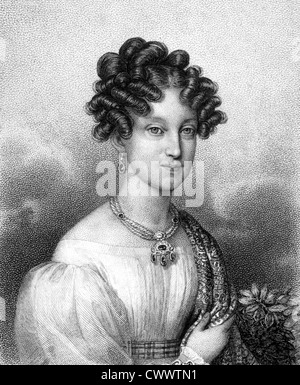 Marie Louise, duchesse de Parme (1791-1847) sur gravure de 1859. Deuxième épouse de Napoléon Ier. Banque D'Images