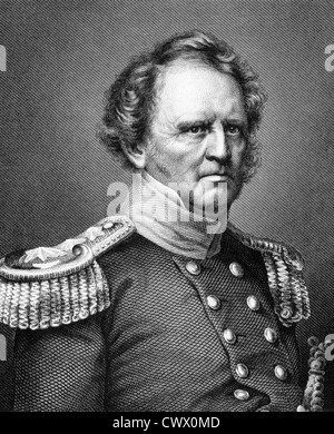 Winfield Scott (1786-1866) sur gravure de 1859. Général de l'armée des États-Unis. Banque D'Images