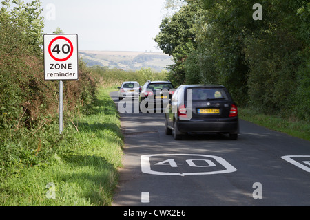 40mph warning sign Banque D'Images