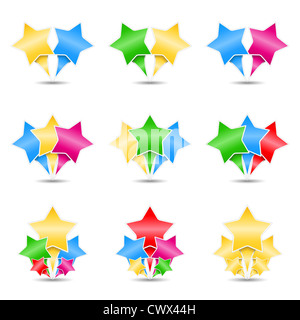 Ensemble d'icônes d'étoiles, des éléments de design pour votre logo, eps10 vector illustration Banque D'Images