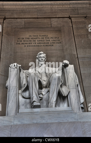 Statue d'Abraham Lincoln à Washington DC Banque D'Images