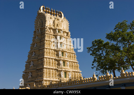 L'Inde, l'Elk201-2175, Mysore, Karnataka Chamundi Hill, Sri Chamundeswari Temple Banque D'Images