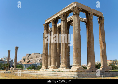 Temple du Zeus Olympien à Athènes, Grèce Banque D'Images
