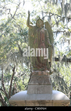 Statue ange chérubin savannah ga georgia en ancienne Banque D'Images