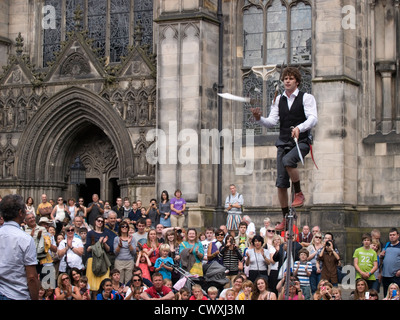 Les artistes de rue du Festival Fringe d'Édimbourg Banque D'Images