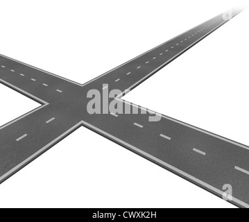 Cross Road confus ou carrefour choix concept et symbole de décision ...