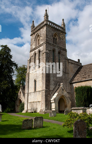 Église Saint Jean-Baptiste, Coln St Aldwyns, Gloucestershire, Royaume-Uni Banque D'Images