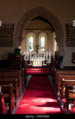 Église Saint Jean-Baptiste, Coln St Aldwyns, Gloucestershire, Royaume-Uni Banque D'Images