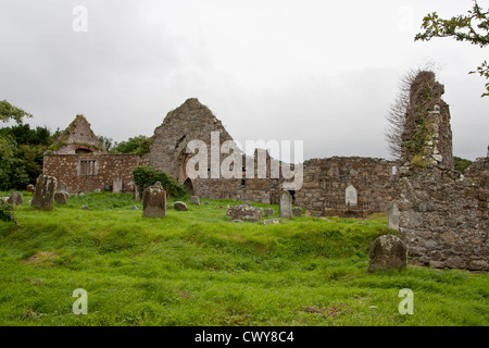 Bonamargy Friary près de Ballycastle sur la côte nord du comté d'Antrim en Irlande du Nord Banque D'Images