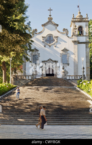 Grand escalier de l'Église/Igreja dos Terceiros de São Francisco Banque D'Images