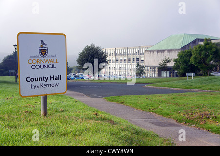 Le Cornwall County Council Bureaux à Truro, Cornwall, UK Banque D'Images