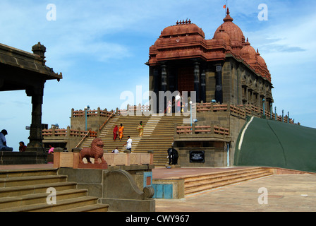 Kanyakumari Tamil Nadu Inde Vivekananda Memorial Rock voir monuments Banque D'Images