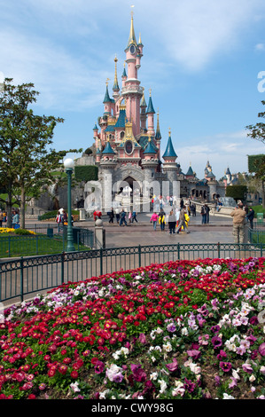 Du Château de La Belle au bois dormant, Disneyland Paris, Marne-La-Vallée, Seine-et-Marne, Ile-de-France Banque D'Images
