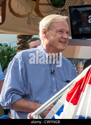 Chris Matthews, animateur de l'intransigeant, MSNBC sur le plateau à Tampa Convention Nationale Républicaine 2012 Banque D'Images