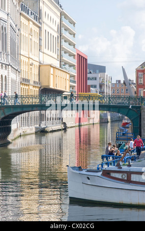 Scène du canal de Gand, Belgique Banque D'Images