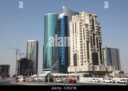 Nouveau quartier du centre-ville de Doha West Bay. Le Qatar, au Moyen-Orient Banque D'Images