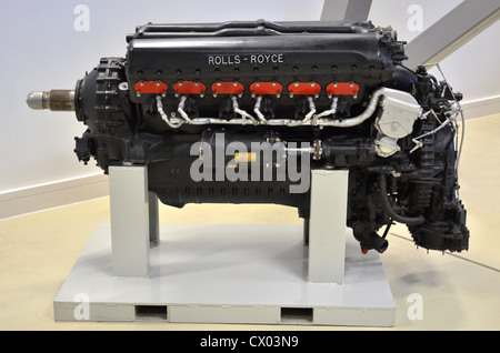 Rolls Royce Merlin III moteur V12 Banque D'Images