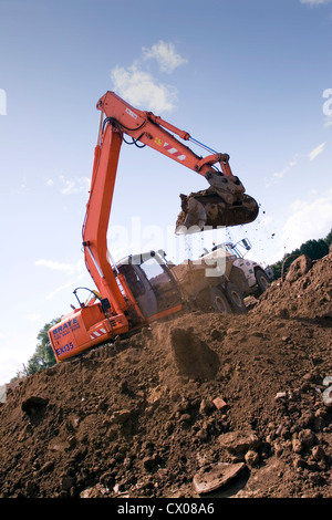 Digger, excavatrice, chantier Banque D'Images