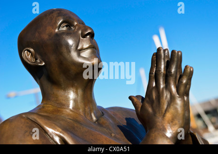 Statue de à Sri Chinmoy la paix éternelle flamme, Oslo, Norvège Banque D'Images