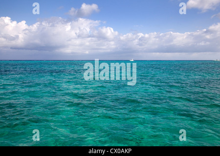 Les eaux turquoise à Stingray City, Cayman Islands, Caribbean Banque D'Images