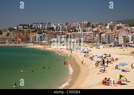 Un océan d'Arenys de Mar, Comarca del Maresme, Costa del Maresme, en Catalogne, Espagne, Europe Banque D'Images