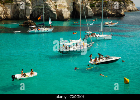 Cala Macarella, Minorque. Banque D'Images