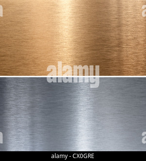 Très forte et propre et détaillé de l'aluminium et des textures cousu en bronze Banque D'Images