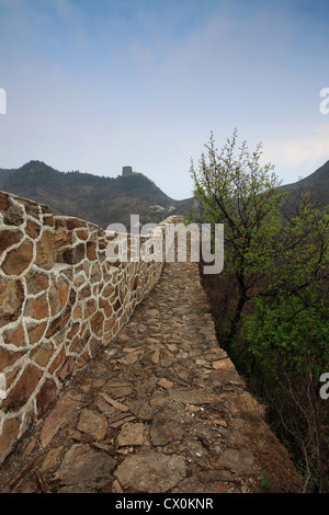 La Grande Muraille de Chine près de Jzhai Taiping village, Tianjian Provence, Chine, Asie. Banque D'Images
