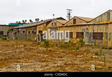 Des bâtiments abandonnés dans la zone de Funk dans "Santa Barbara", en Californie Banque D'Images