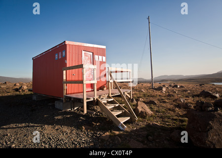 Cabane de sauvetage dans les hautes terres d'Islande, de l'Europe Banque D'Images