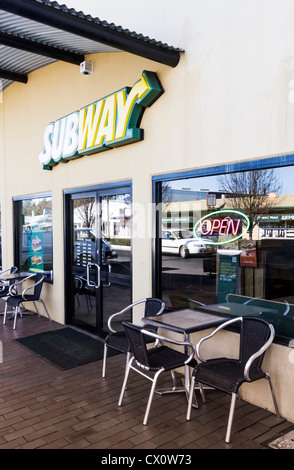 Subway restauration rapide en magasin Outback NSW, Australie Banque D'Images